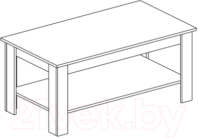 Журнальный столик Anrex Taurus (белый/дуб вотан)