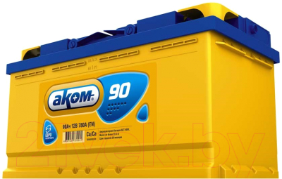 Автомобильный аккумулятор AKOM Евро 6СТ-90VL LB R+ - фото