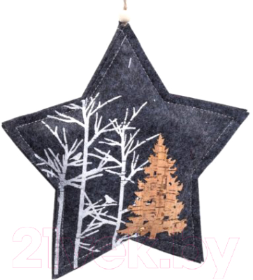 Подвеска новогодняя Белбогемия Звезда NY1328 / 91488 - фото