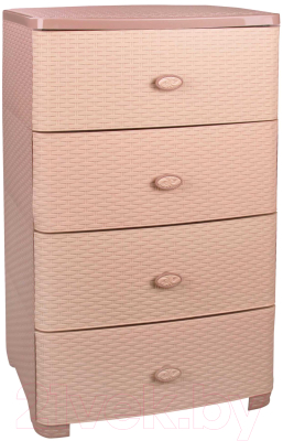 Комод пластиковый Альтернатива Плетенка / М4061 - фото