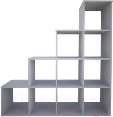 Стеллаж Polini Kids Home Smart Каскадный 10 секций (белый)