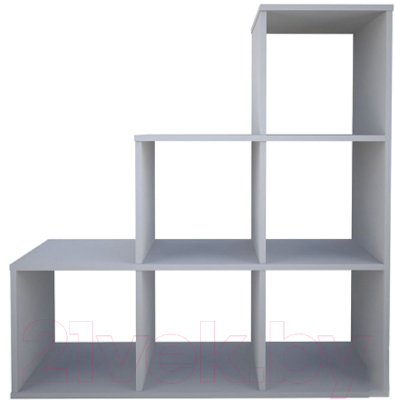 Стеллаж Polini Kids Home Smart Каскадный 6 секций (белый)