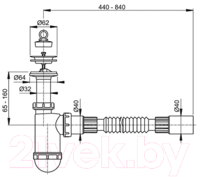 Сифон Alcadrain A41+A710