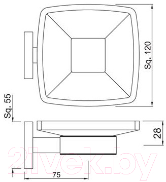 Мыльница Jaquar Kubix Prime AKP-CHR-35731P