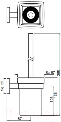 Ершик для унитаза Jaquar AKP-CHR-35743P