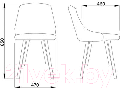 Стул Седия Lara (светло-серый 1701-26/черный)