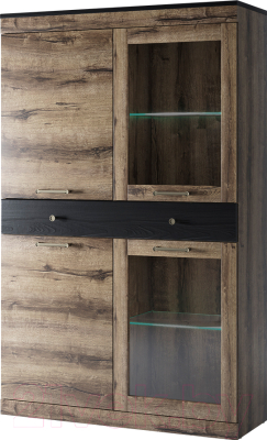 Шкаф с витриной Anrex Jagger 2V2D1S - фото