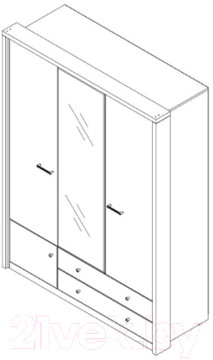 Шкаф Anrex Jagger 3DG2S Z