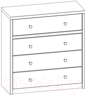 Комод Anrex Diesel 4S/D1 (дуб мадура/веллингтон)