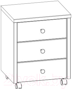 Тумба Anrex Diesel 3S/D1 (дуб мадура/веллингтон)