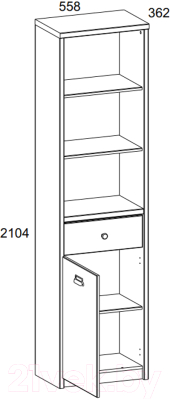 Шкаф-пенал Anrex Diesel 1D1S/D1