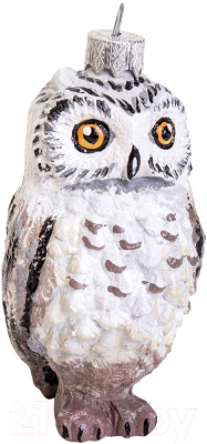 Елочная игрушка Грай Сова белая ЕГ-10 - фото