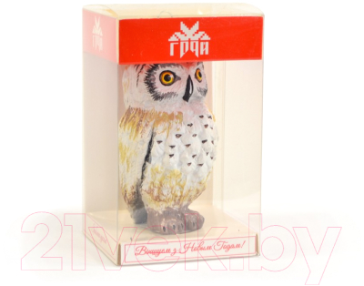Елочная игрушка Грай Сова белая ЕГ-10