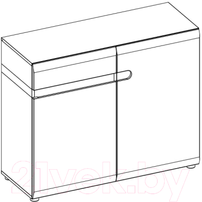 Тумба Anrex Linate 2D-1S/Typ 35