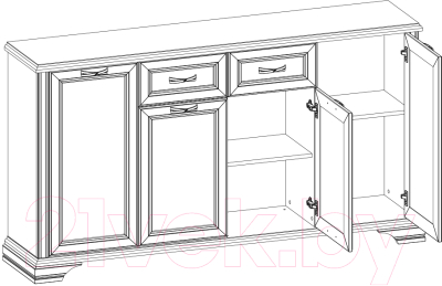 Тумба Anrex Monako 4D1S (сосна винтаж/дуб анкона)