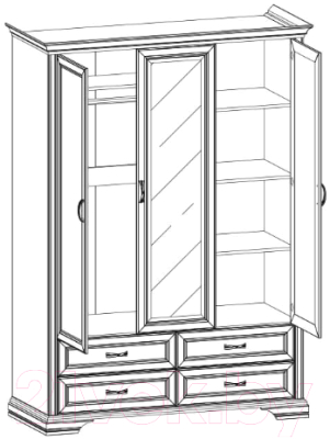 Шкаф Anrex Monako 3D4SZ