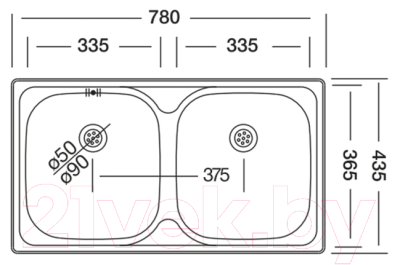 Мойка кухонная Kromevye EC189