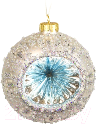 Шар новогодний Грай Прожектор серебро Ф-52 - фото