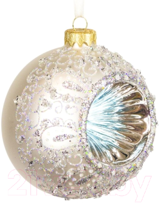 Шар новогодний Грай Прожектор серебро Ф-52
