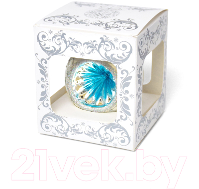 Шар новогодний Грай Прожектор серебро Ф-52