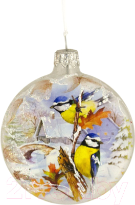 Елочная игрушка Грай Медальон-Синички Ф-94 - фото