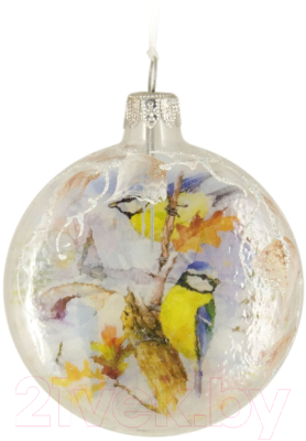 Елочная игрушка Грай Медальон-Синички Ф-94