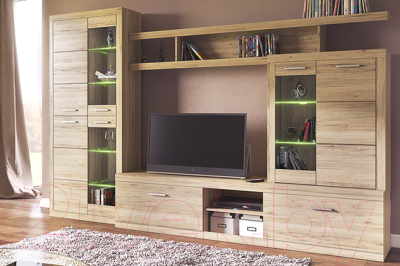 Шкаф с витриной Anrex Oskar 2V2D (дуб санремо)