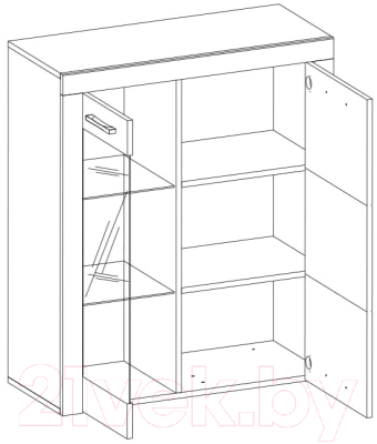 Тумба Anrex Oskar 1V1D (дуб санремо)