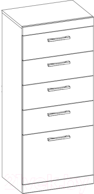 Комод Anrex Oskar 5S/50 (дуб санремо)
