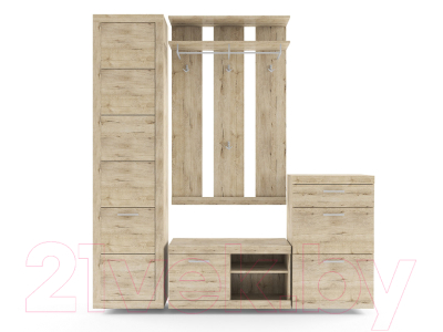 Тумба для обуви Anrex Oskar 2D1S (дуб санремо)