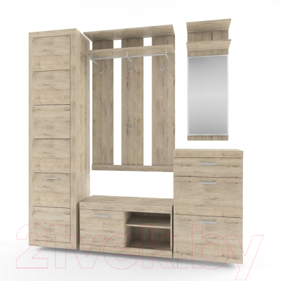 Тумба для обуви Anrex Oskar 2D1S (дуб санремо)