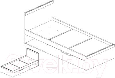Односпальная кровать Anrex Oskar 90