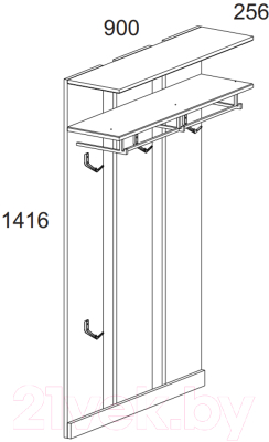 Вешалка для одежды Anrex Oskar 90