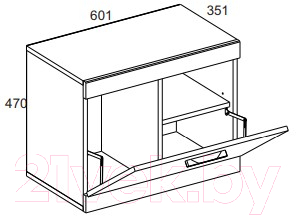 Тумба в прихожую Anrex Oskar 1D (дуб санремо)