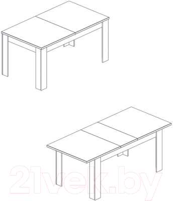 Обеденный стол Anrex Provence (вудлайн кремовый/дуб каньон)