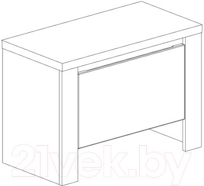 Тумба в прихожую Anrex Taurus 1D (белый глянец/дуб вотан)