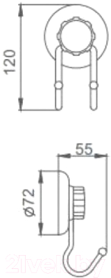 Крючок для ванной Frap F3905-2