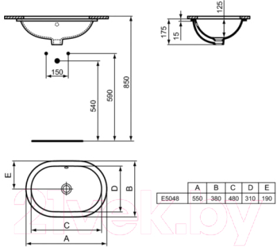 Умывальник Ideal Standard Connect E504801