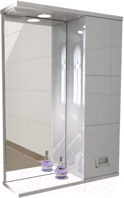 Шкаф с зеркалом для ванной Emmy Монтана 60 - фото