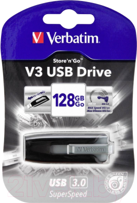 Usb flash накопитель Verbatim V3 Store 'n' Go 128GB / 49189 - фото