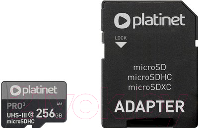 Карта памяти Platinet Pro 3 microSDXC 256GB (Сlass10) A2 / PMMSDX256UIII - фото