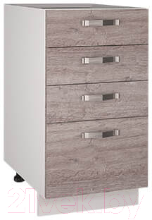 Шкаф-стол кухонный Anrex Alesia 4S/40-F1 (серый/дуб анкона) - фото