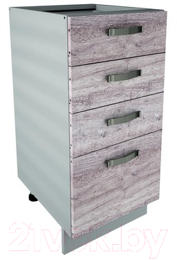 Шкаф-стол кухонный Anrex Alesia 4S/40-F1 (серый/дуб анкона)