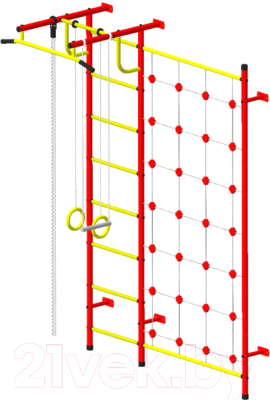 Детский спортивный комплекс Пионер С3СМ (красный/желтый) - фото