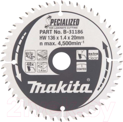 Пильный диск Makita B-31619 - фото