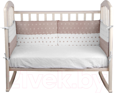 Бортик в кроватку Alis День и ночь со съемными чехлами - фото