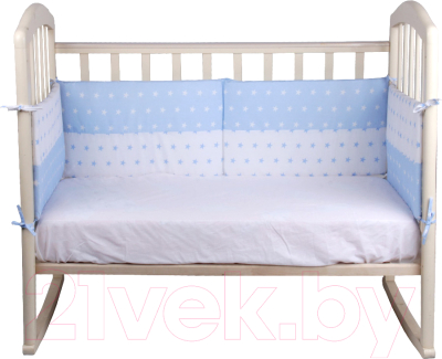 Бортик в кроватку Alis День и ночь со съемными чехлами - фото