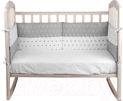 Бортик в кроватку Alis День и ночь со съемными чехлами - фото
