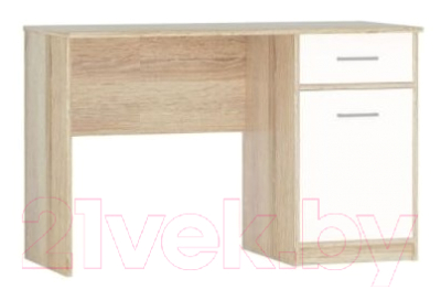 Письменный стол Империал Стелс 120 / 1д1ящ (дуб сонома/белый) - фото