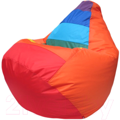 Бескаркасное кресло Flagman Груша Макси Г2.1-436 (радуга) - фото